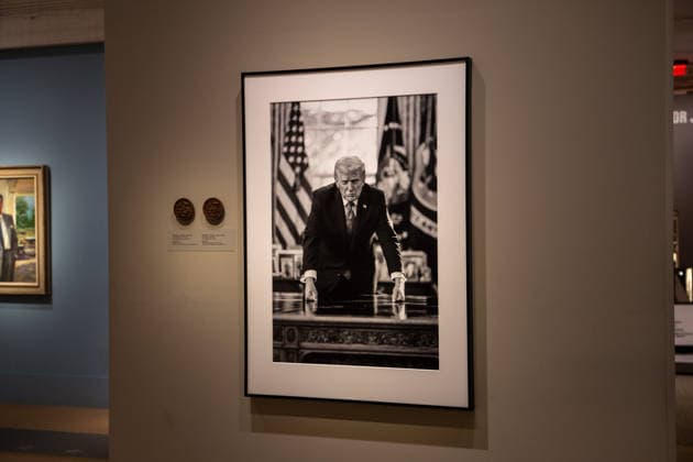 USA, Neues Porträt von Donald Trump in der Smithsonian National Portrait Gallery in Washington