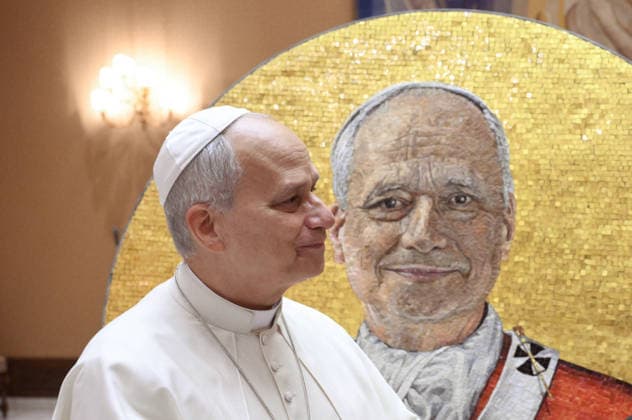 Vatikan, Mosaikporträt von Papst Leo XIV. für die Basilika St. Paul
