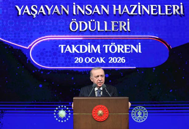 Türkei, Recep Tayyip Erdogan bei Preisverleihung Lebende Schätze, Ankara