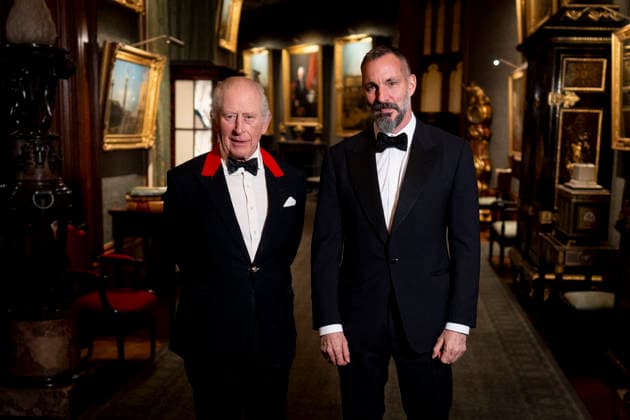 Royals, König Charles III trifft den Aga Khan auf Schloss Windsor