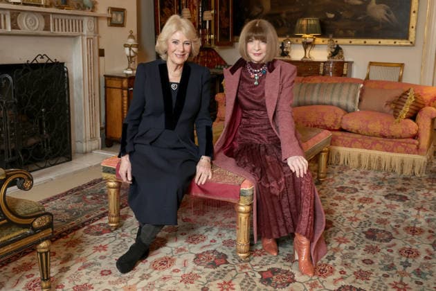Großbritannien, Königin Camilla trifft Anna Wintour in London