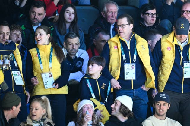Estelle, Oscar und Daniel von Schweden besuchen Olympische Winterspiele in Mailand