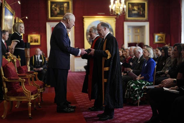 Royals, König Charles III. bei Empfang im Rahmen der Queen Elizabeth Prizes in London