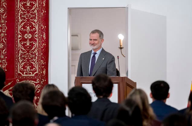 Spanien, König Felipe VI. bei Zeremonie an der Diplomatischen Schule