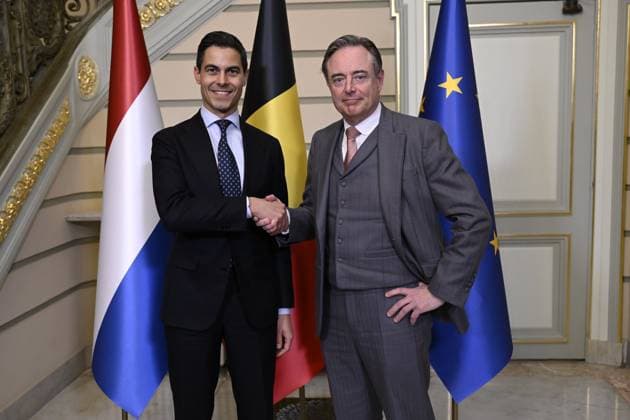 Brüssel, Bart De Wever trifft Rob Jetten
