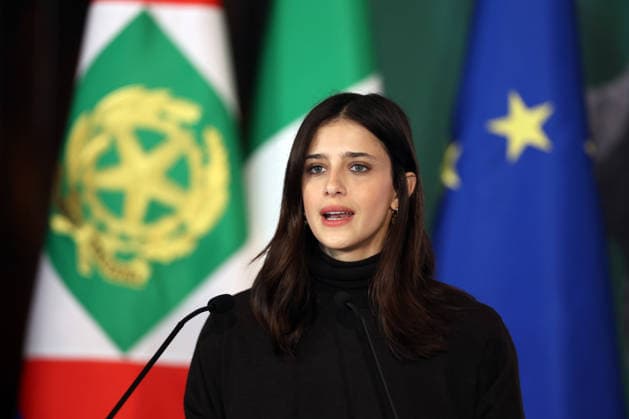 Italien, Internationaler Frauentag, Benedetta Porcaroli im Quirinalspalast in Rom