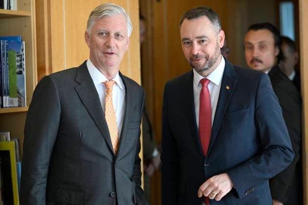 Royals, König Philippe von Belgien besucht das Krisenzentrum des Außenministeriums in Brüssel