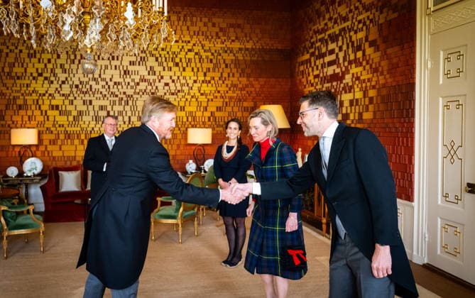 Royals, König Willem-Alexander empfängt UN Abgeordnete in Den Haag
