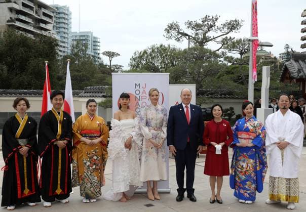 Royals, Fürst Albert II. und Charlene von Monaco feiern mit Prinzessin Akiko von Mikasa diplomatische Beziehungen zwischen Monaco und Japan