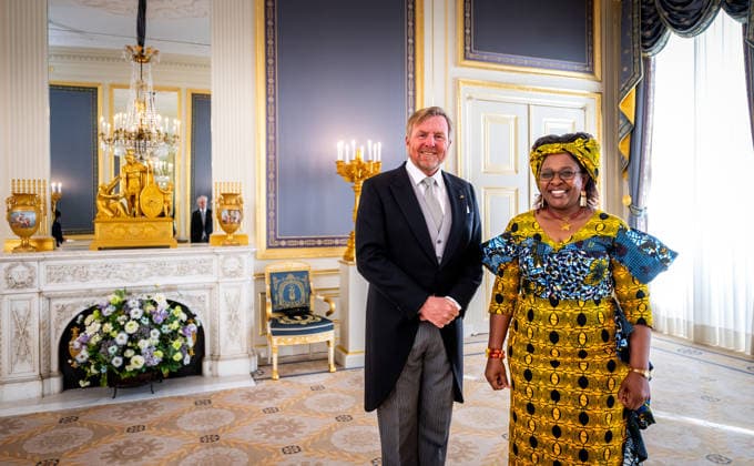 Royals, König Willem-Alexander der Niederlande empfängt Botschafter in Den Haag