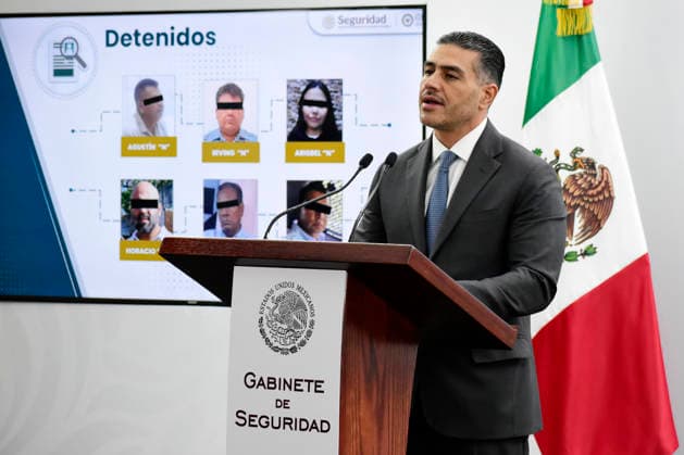 Mexiko, Pressekonferenz über Festnahmen im Bundesstaat Morelos