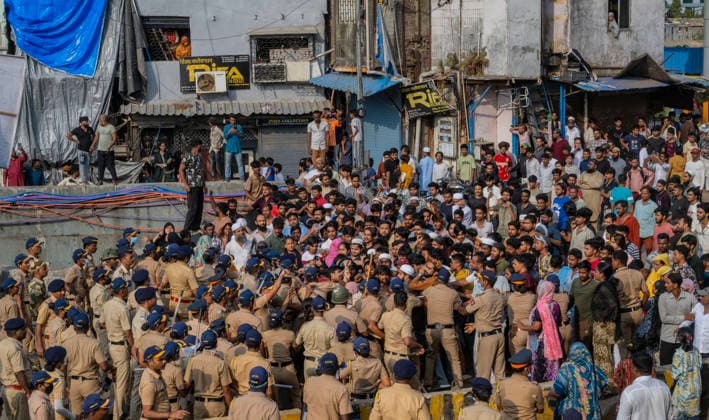 Indien, Räumungsaktion im Slum Garib Nagar in Mumbai