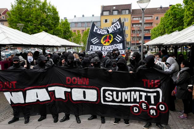 Schweden, Demonstration zum NATO-Außenministertreffen in Helsingborg
