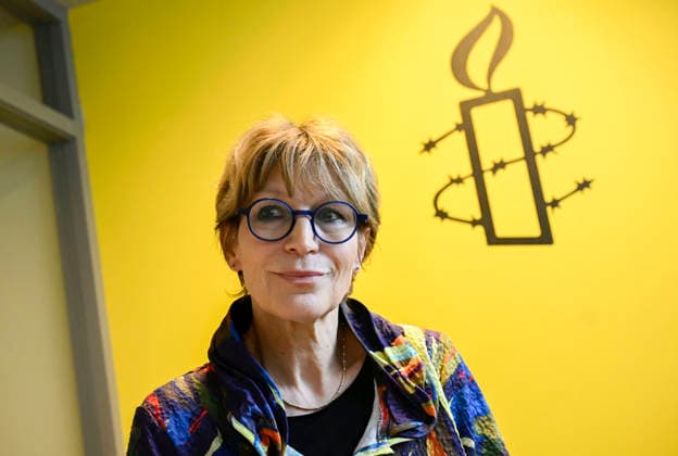 Finnland, Amnesty International Generalsekretärin Agnes Callamard in Helsinki