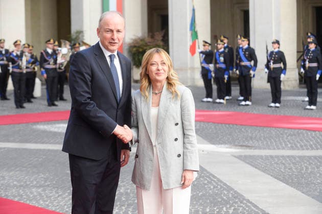 Italien, Giorgia Meloni empfängt Micheal Martin in Rom