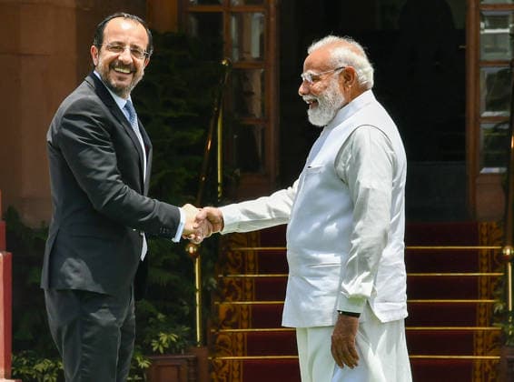 Neu-Dehli, Narendra Modi trifft Nikos Christodoulides