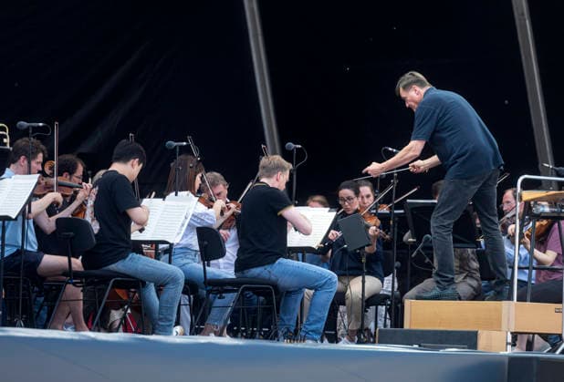 Berlin, Proben für Veranstaltung Staatsoper für Alle