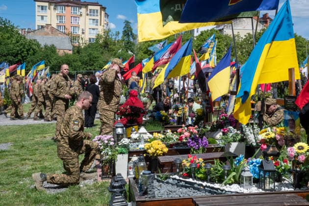 Ukraine, Gedenken am Tag der Helden in Lwiw