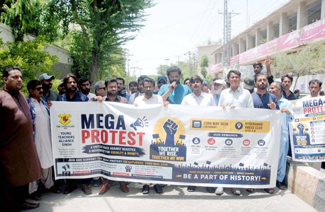 Indien, Protestkundgebung der Young Teacher Alliance in Hyderabad
