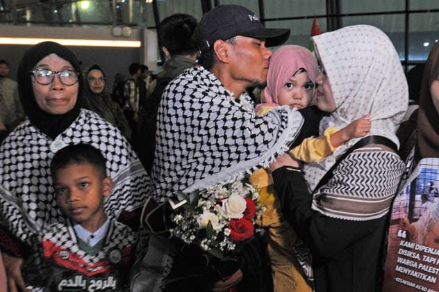 Indonesien, Aktivisten nach Israel-Abschiebung im wegen Gaza-Hilfsflotte in Tangerang