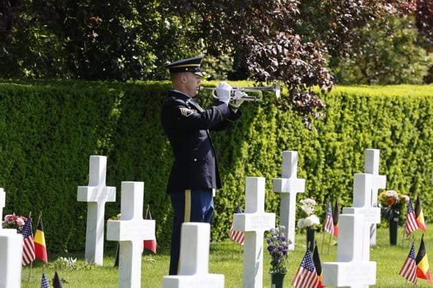 Belgien, Weltkriegsgedenken auf dem Flanders Field American Cemetery in Waregem