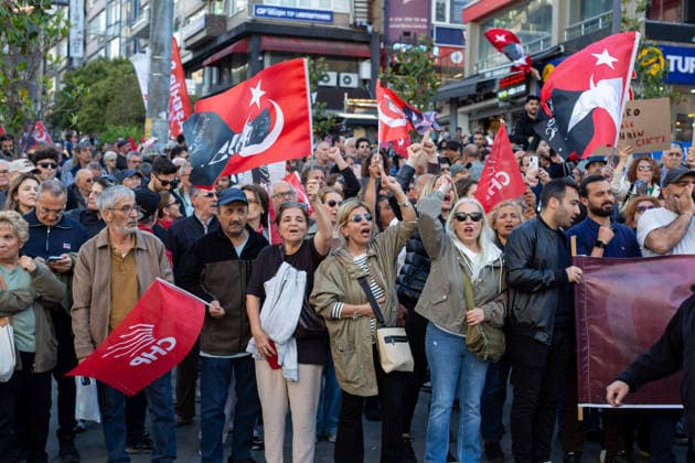 Türkei, Proteste gegen Präsident Recep Tayyip Erdogan in Istanbul