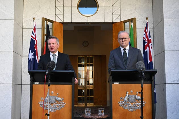 Australien, Anthony Albanese Pressekonferenz in Canberra