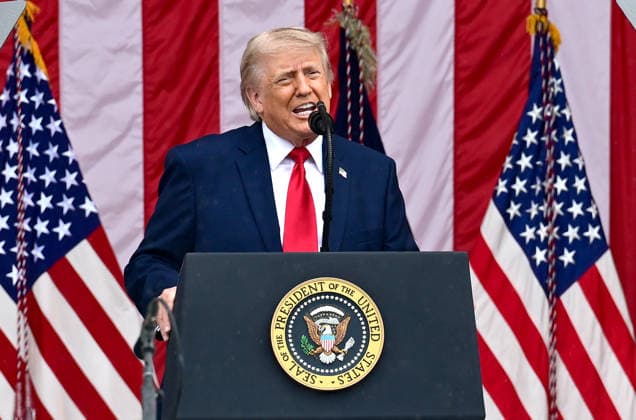 USA, Donald Trump am Memorial Day in Arlington