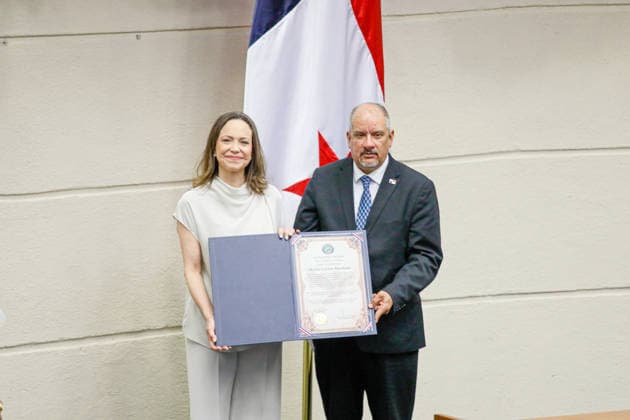 Panama, Maria Corina Machado zu Besuch in Panama-Stadt