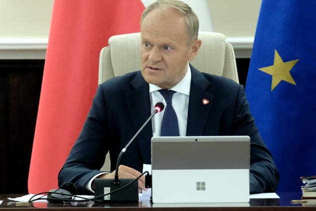 Polen, Donald Tusk während eines Kabinettstreffens in Warschau