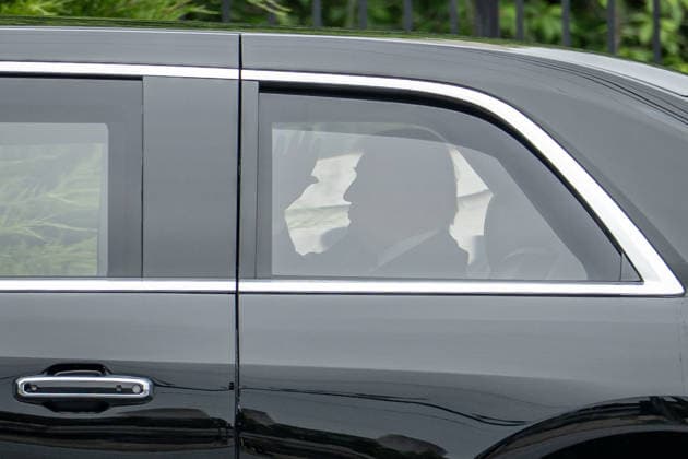 USA, Donald Trump auf dem Weg zum jährlichen Gesundheitscheck in Bethesda
