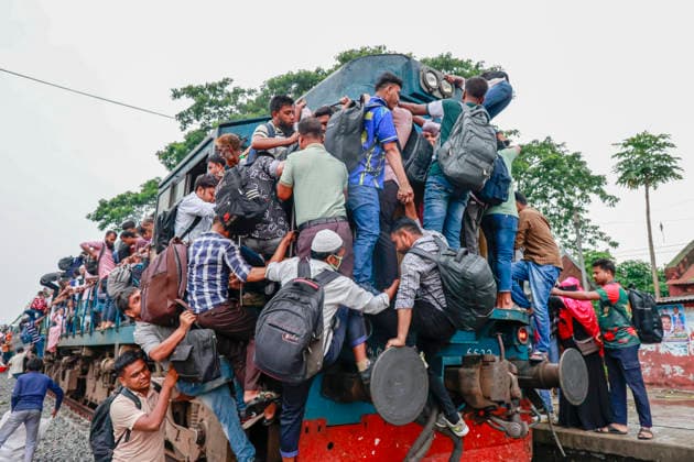 Bangladesch, Volle Züge im Vorfeld des islamischen Opferfests Eid al-Adha