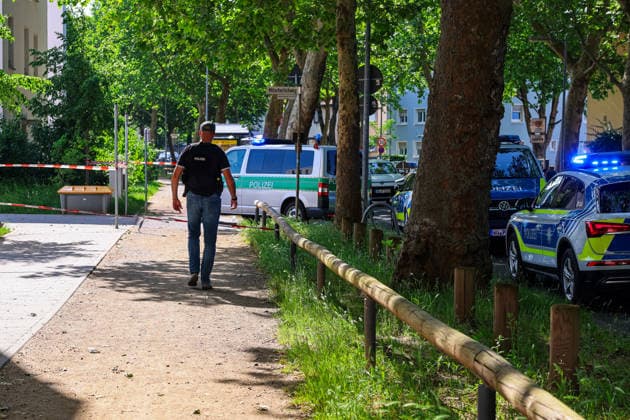 Bayern, Polizei-Großeinsatz in Aschaffenburg