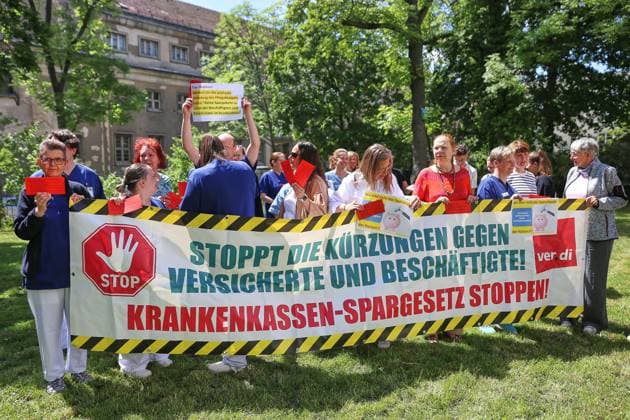 Berlin, Verdi-Protest gegen die geplante Krankenkassenreform
