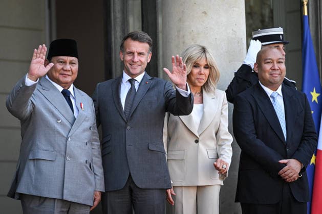 Frankreich, Emmanuel Macron trifft Prabowo Subianto in Paris