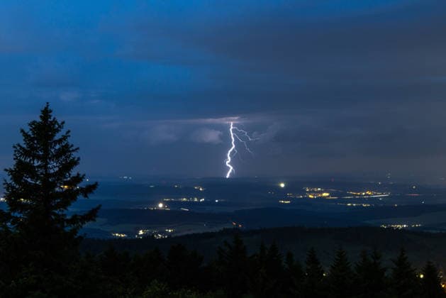 Hessen, Gewitter am Großen Feldberg