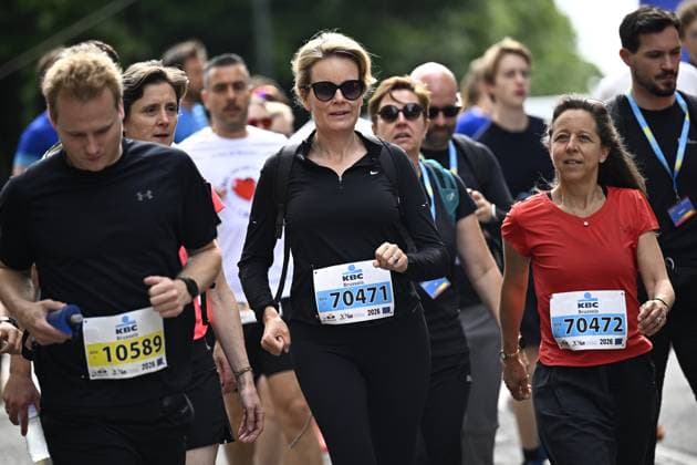 Royals, Belgien, Königin Mathilde und Prinz Emmanuel bei 20-Kilometer-Lauf durch Brüssel