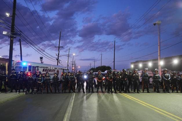 USA, Proteste vor ICE-Detention Center Delaney Hall in Newark, New Jersey