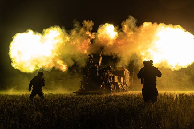 Ukraine-Krieg, Ukrainische Truppen bereiten Artillerieeinsatz mit Bohdana in der Oblast Donezk vor