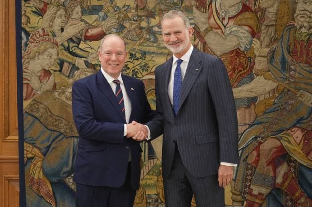 Royals, König Felipe VI empfängt Fürst Albert II in Madrid