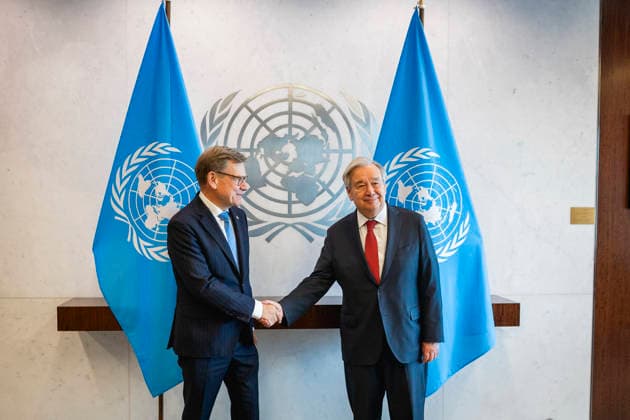 New York, Antonio Guterres empfängt Johann Wadephul