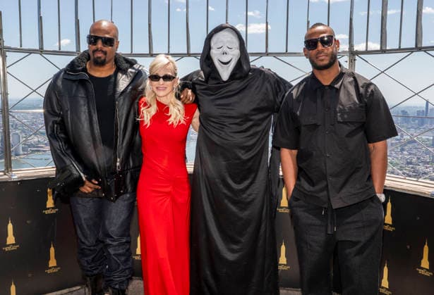 Film, Scary Movie Photocall auf dem Empire State Building in New York