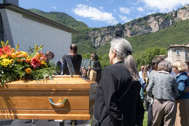 Italien, Trauerfeier für Michele Lanzinger in Trento