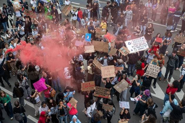 Belgien, Demonstration von Studierenden gegen Erhöhung der Studiengebühren in Brüssel
