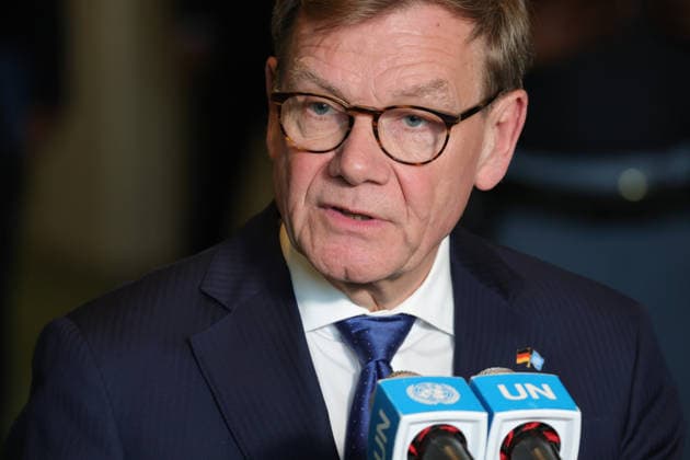New York, UN-Sicherheitsrat, Johann Wadephul Pressestatement nach gescheiterter Bewerbung
