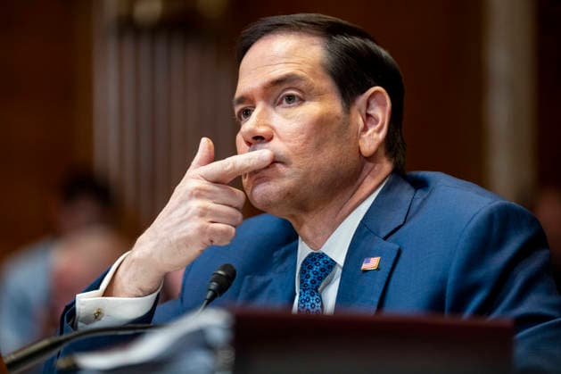 USA, Senator Marco Rubio spricht vor einem Unterausschuss des Senatsausschusses für Haushaltsfragen in Washington DC