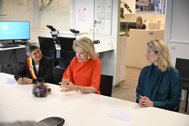 Royals, Belgien, Königin Mathilde besucht Krankenhaus in Antwerpen