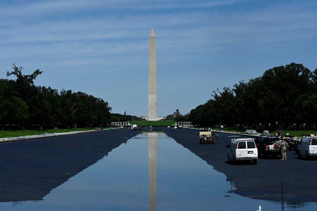 USA, Umgestaltung des Lincoln Memorial Reflecting Pools in Washington