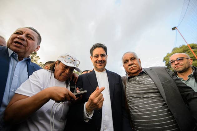 Kolumbien, Ivan Cepeda Wahlkampf in Bogota