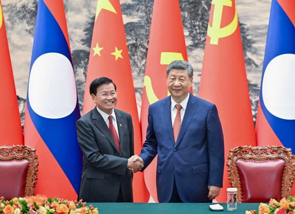 China, Xi Jinping empfängt Thongloun Sisoulith in Peking